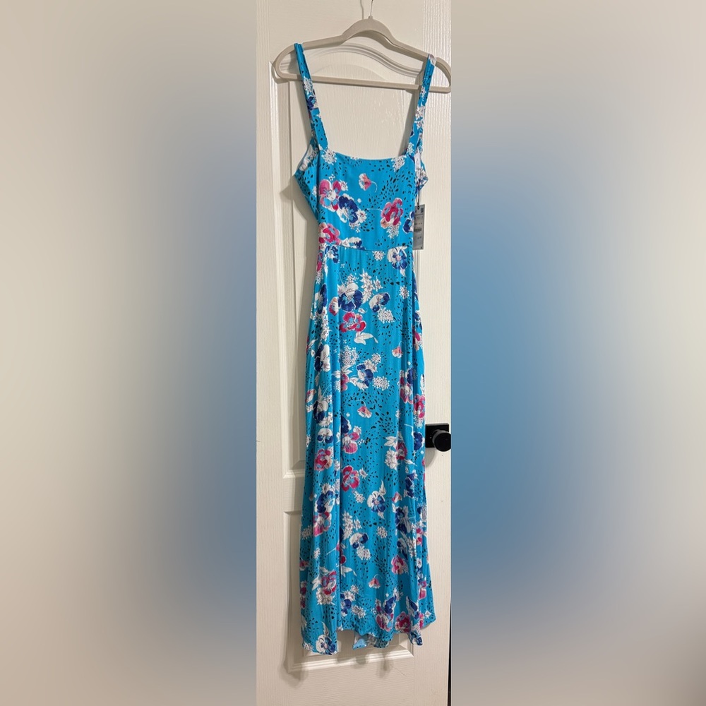 Zara Blue Floral Maxi Dress